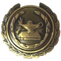Lamp of Knowledge Award Lapel Pin - 1-3/8" Diameter