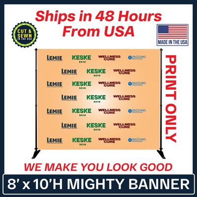 8' x 10' Mighty Banner Fabric - Graphic Only - Made in the USA