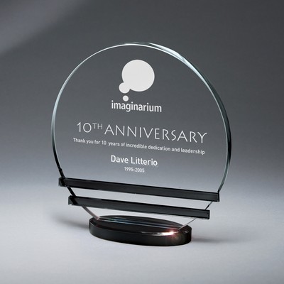 Deco Clear Glass with Black Glass Accents (Black)