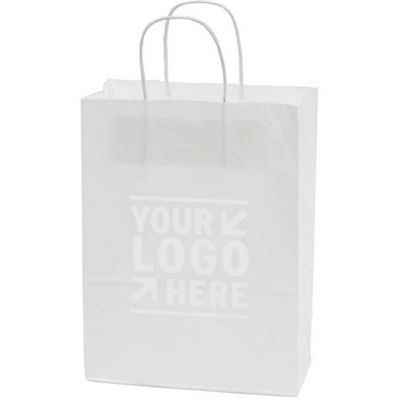 White Kraft Missy Paper Shopping Bag (10"x5"x13")