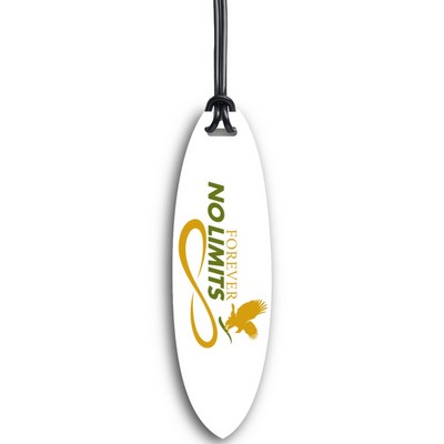 Full Color Write On Tag w/ Flexible Plastic Loop Strap (Surfboard 5.5"x1.7")
