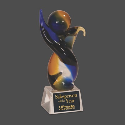 Twisted Body Art Glass Award (9½")