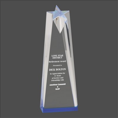 Blue Sculpted Star Acrylic Award (3½"x10")