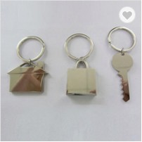 Metal house shaped keychain