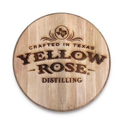 Whiskey Barrel Head Signage