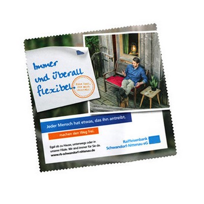 Scalloped Microfiber Screen Cleaning Cloth with Pouch