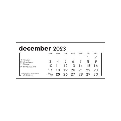 4" Geometric 2027 Calendar Pad Black