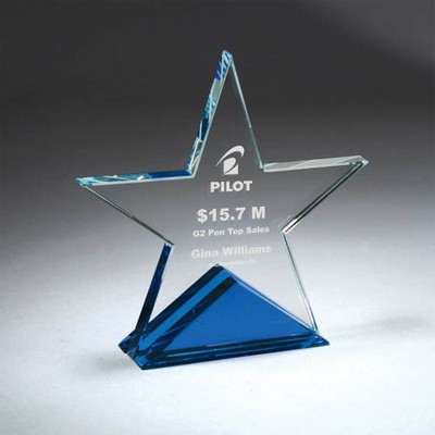 Clear Star with Blue Triangle Base (Large)