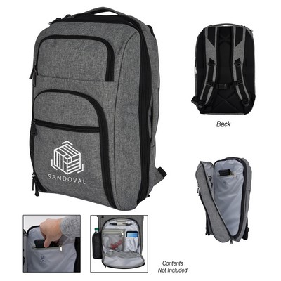Heathered Rfid Laptop Backpack & Briefcase
