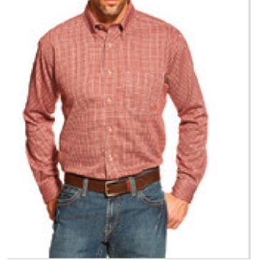 Ariat® FR Bell Men's Wine Work Shirt