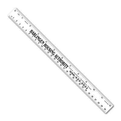 12" Ruler - Inches and/or Metric, PVC or Polycarbonate