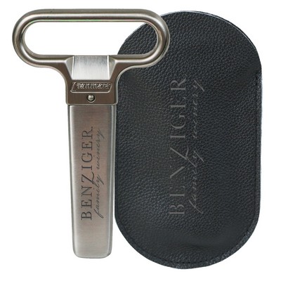 Ahh Super!™ Two Prong Stainless Steel Cork Extractor w/Leather Sleeve
