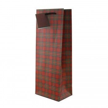 The Holiday Wine Bottle Gift Bag (Red Plaid)