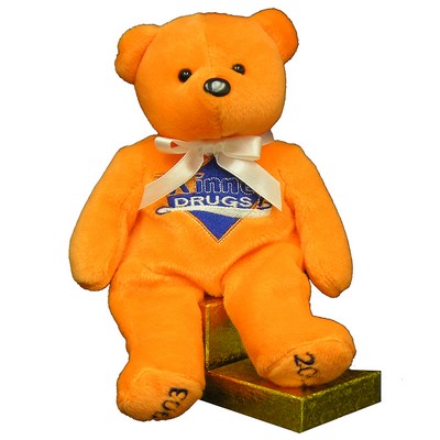 Embroidered Orange Bear
