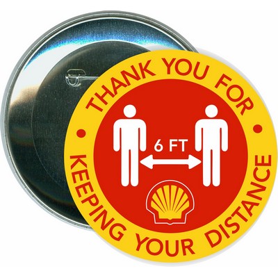 Keeping Your Distance, COVID-19, Coronavirus - 3'' Round Button