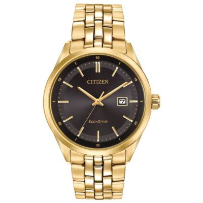 Citizen Men's Corso Eco-Drive Gold Watch w/Black Dial