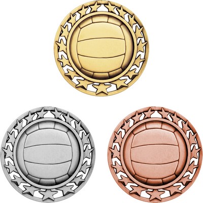 Stock Star Sports Medals - Volleyball