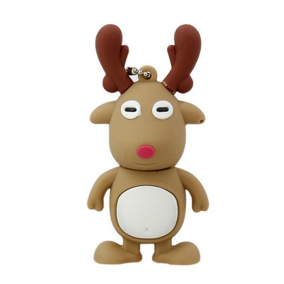 Christmas 3D Snow Deer Shaped USB Flash Drive
