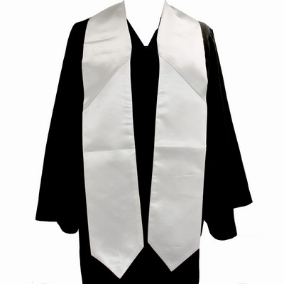 Light GrEy/White 72" Graduation Stole 2-pc Construction