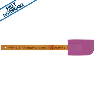 Purple - 11.75" Silicone Spatula With Bamboo Handle
