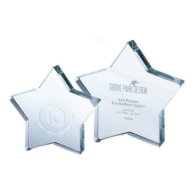 Supernova Crystal Star Paperweight