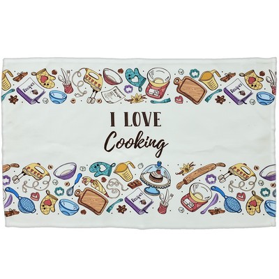 Spun Polyester Flat (16" x 26") Tea Towel Dye Sublimated - Domestically Decorated