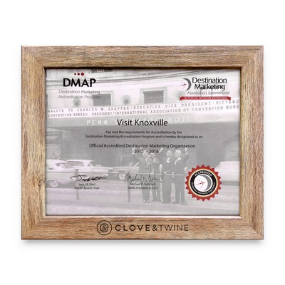 Semi-Custom Certificate Frame In Rustic Barnwood