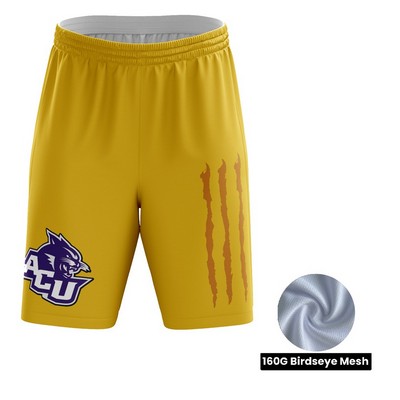 Unisex & Kids' Sublimation Standard-Length Basketball Shorts - Birdseye Mes