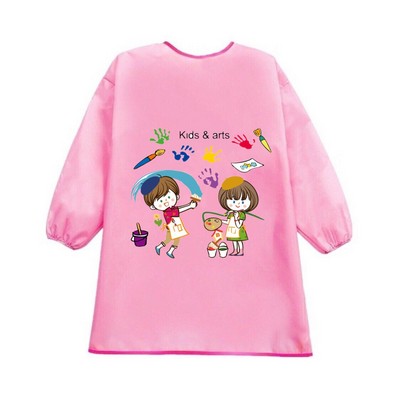 Kids Art Smock Long Sleeve Waterproof Painting Apron