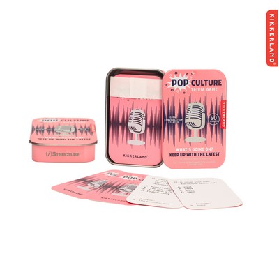 Kikkerland Pop Culture Trivia Game Tin