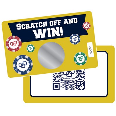 3.375" x 2.125" Scratch-Off Card - 4/4 Print