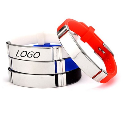 Stainless Steel and Silicone Bracelet