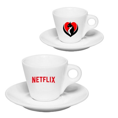2.75 oz. Espresso Porcelain Cups with Saucer Sets