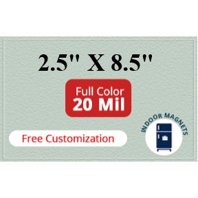 Magnets - 2.5x8.5 Square Corners - 20 Mil - 4 Color Process