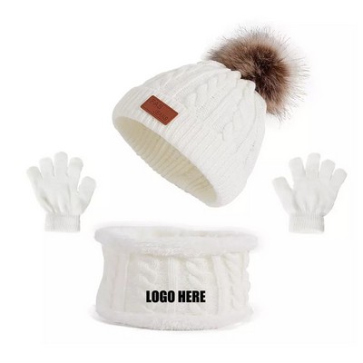 Kids Winter Set w/Hat, Scarf, & Gloves
