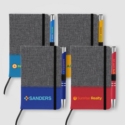 Twain Brights Notebook & Tres-Chic Pen Gift Set - Full-Color Inkjet