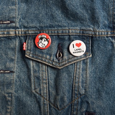 1" Round Lapel Magnets - All Finishes