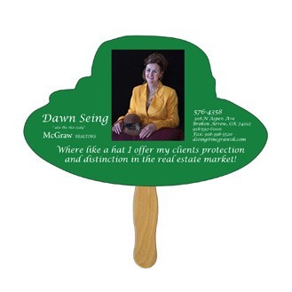Dress Hat Hand Fan Full Color (1 Side only)