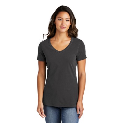 Port & Co™ Women's Beach Wash® Garment-Dyed V-Neck Tee