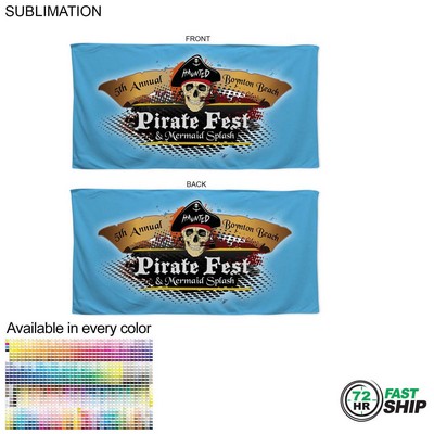 72 Hr Fast Ship - Absorbent Microfiber Dri-Lite Terry Beach, Shower Towel, 30x60, Sublimated 2 sides