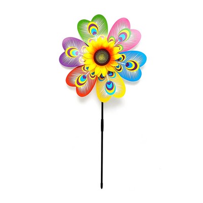 Peacock and Sun Flower Pinwheel