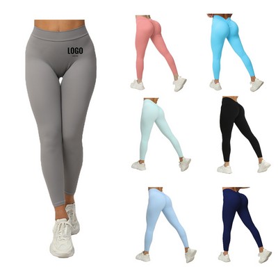 Fitness Yoga Leggings V-Waist Hip Up Tight Pants
