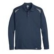 Dickie's® Men's Team Performance Long Sleeve Polo Shirt - Dark Navy Blue/Smoke Gray