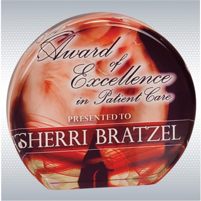 5" x 4 1/2" Round Sublicrylic Award