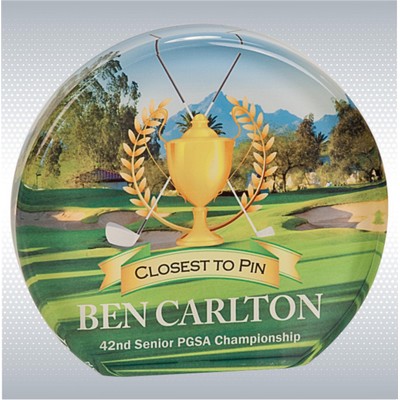 6" x 5 1/2" Round Sublicrylic Award