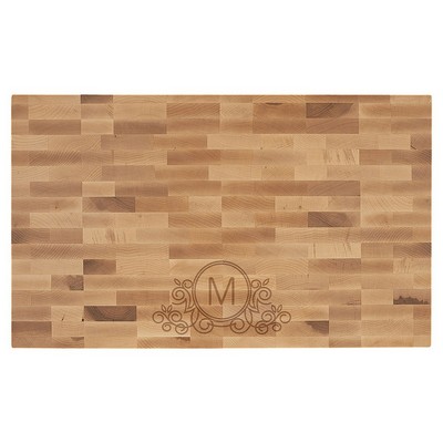 22" x 13" x 1 1/2" Maple Butcherblock Cutting Board