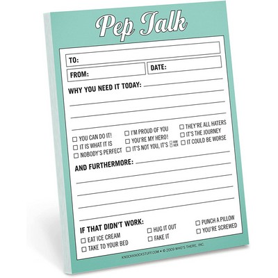 Pep Talk Nifty Note Pad