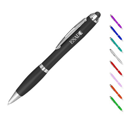 Clickable Stylus Plastic Ballpoint Pens