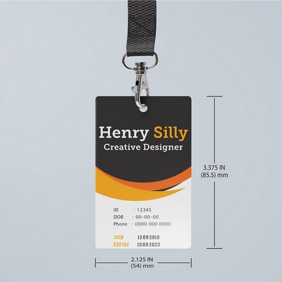 Full Color 3.375"H x 2.125"W PVC Card