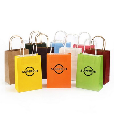 Multi-Colored Kraft Paper Tote Bag